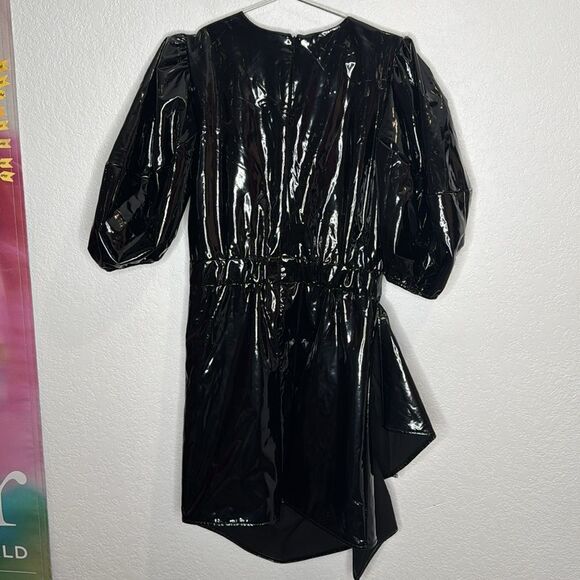 NWT RHODE PIA Mini Dress Patent Black Size 8 - Picture 8 of 16